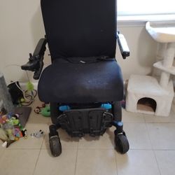 Black Motorized Wheelchair Extra Wide 