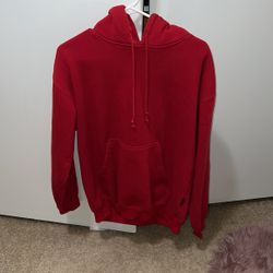 Mens Red Hoodie Sweatshirt SizeL