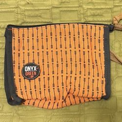 Onyx + Green Zippered Pouch 