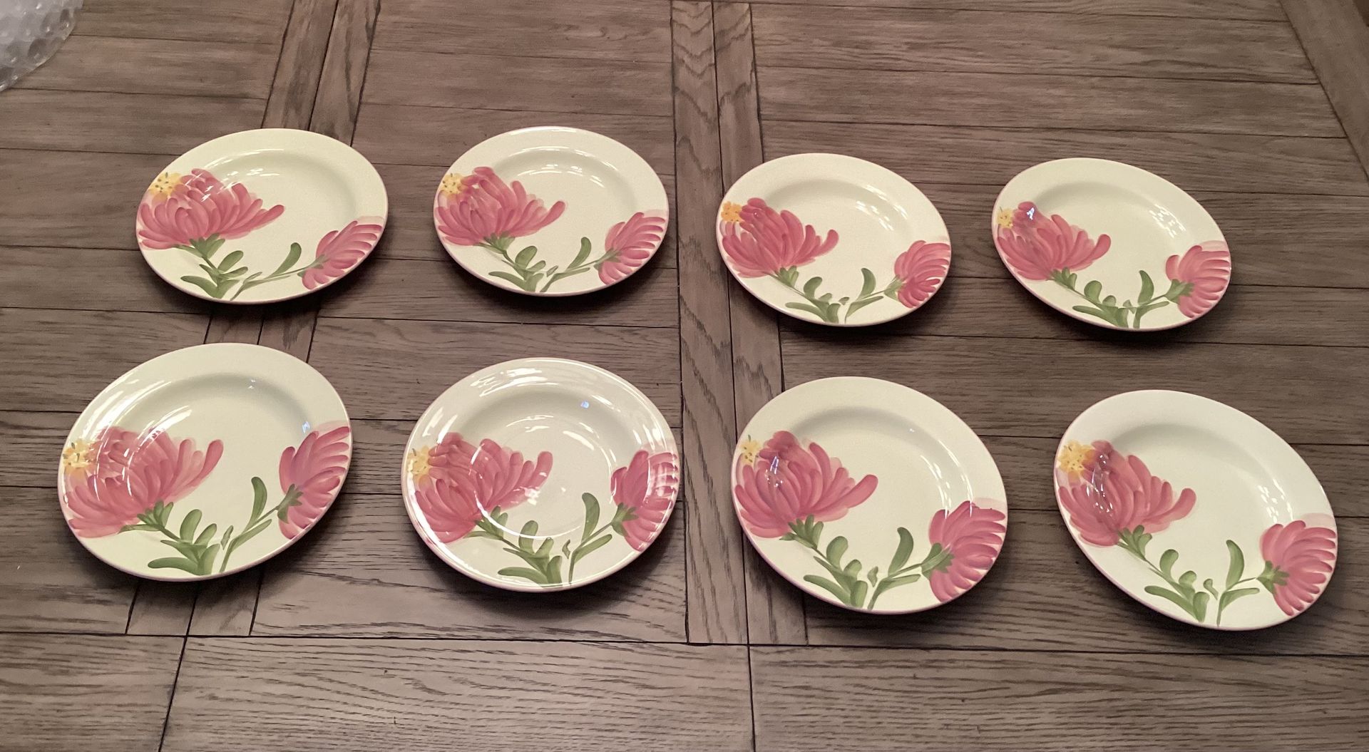8 Paula Deen Peony Patch Dinner Plates