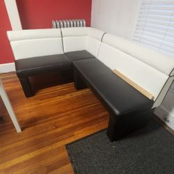 "L" Shaped Feaux Leather Bench For Sale  $150