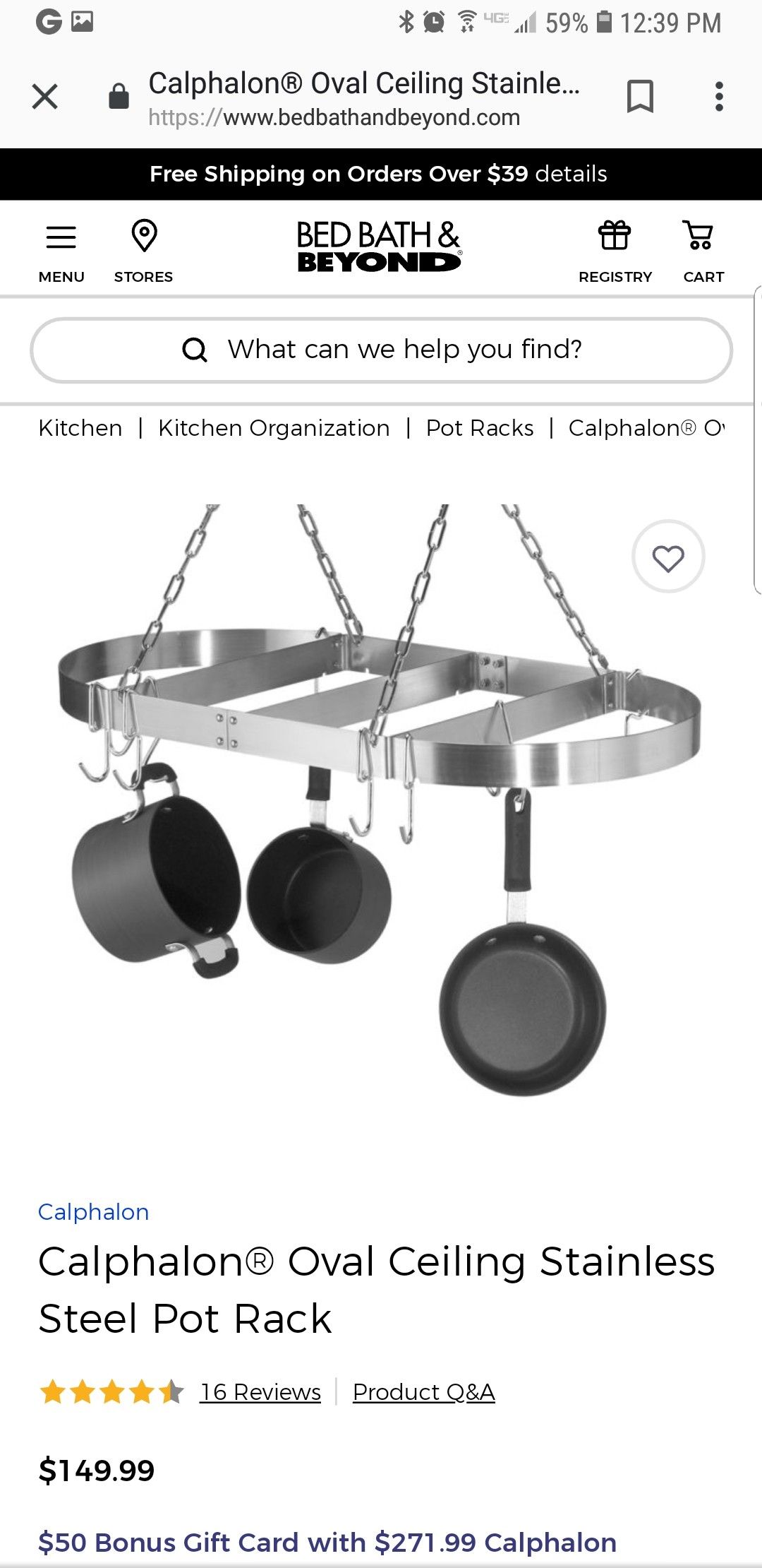 Calphalon pot rack for Sale in Chandler, AZ OfferUp
