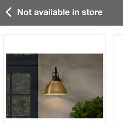 Shelston 15.5 in. 1-Light Black and Gold Outdoor Barn Light Wall Fixture with Metal Shade