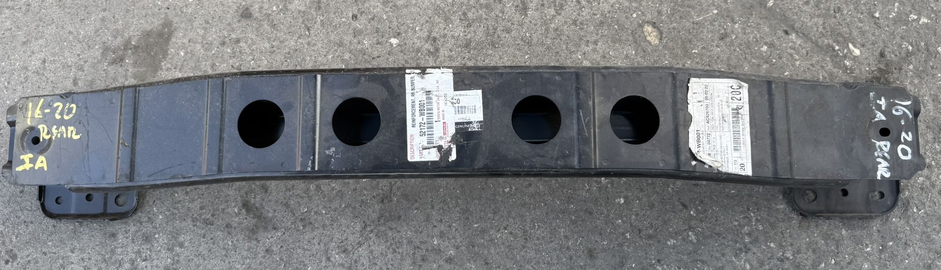 2018 Scion IA Rear bumper reinforcement 