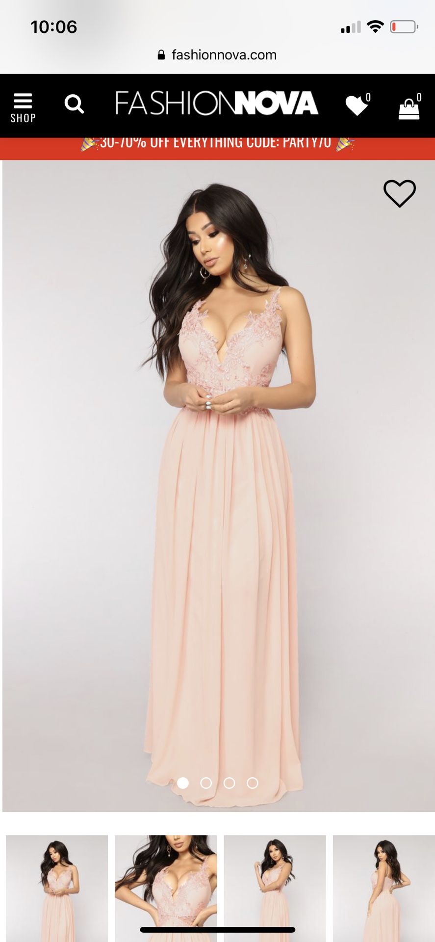 Light pink flowery dress