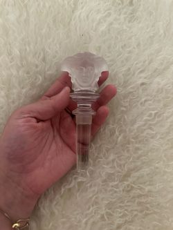 Versace Medusa Rosenthal Frosted Lead Crystal Wine Stopper Marked NO BOX