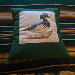 Handmade Duck Pillow, Small Throw 