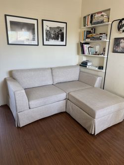 75" Wide Reversible Modular Corner Sectional With Ottoman