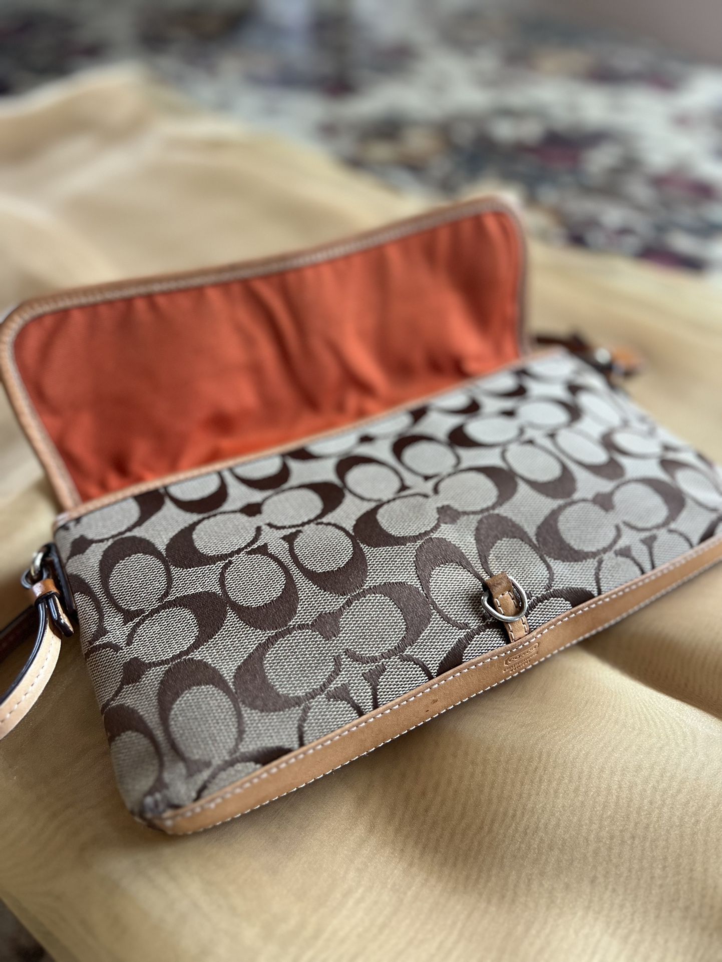 バッグ Coach Signature Demi Clip Flap Purse Coach Signature Clip Demi Flap Shoulder Handbag – Holy Thrift