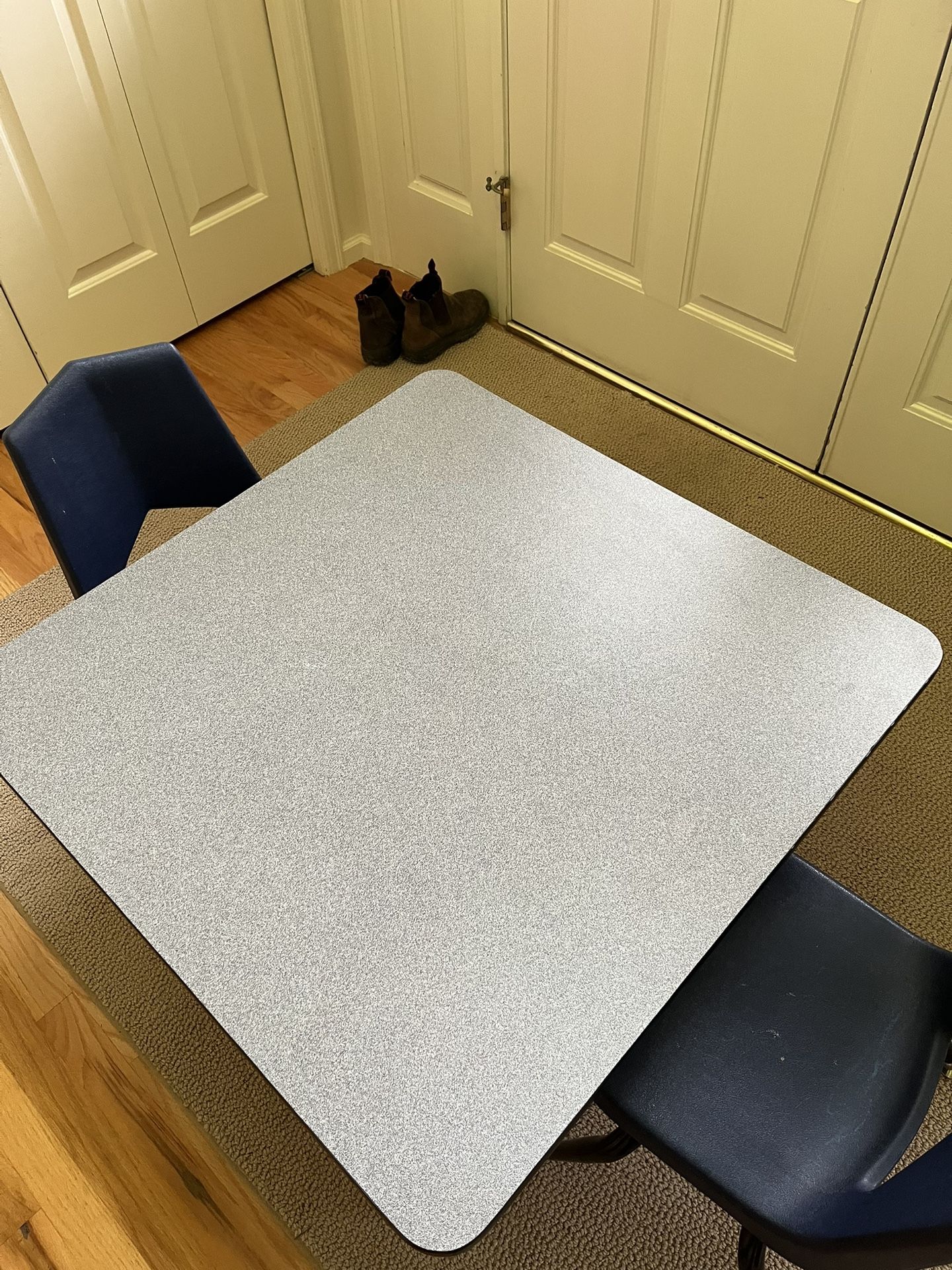 Adjustable Table And Two Chairs. 