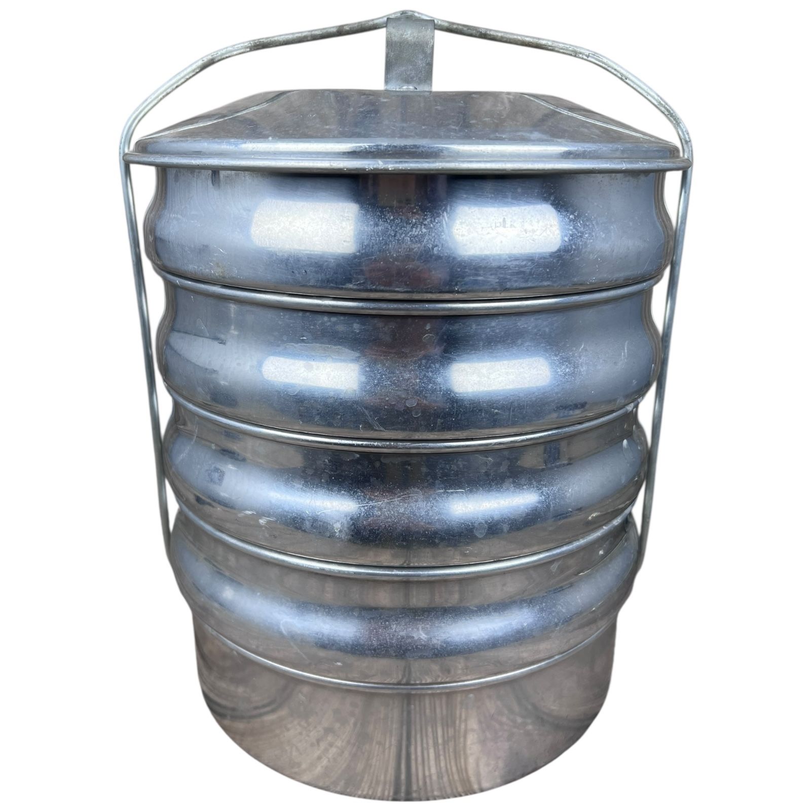 Vintage Regal Ware Picnic Pack Stacking Aluminum 5 Tier Camping USA W/Handle
