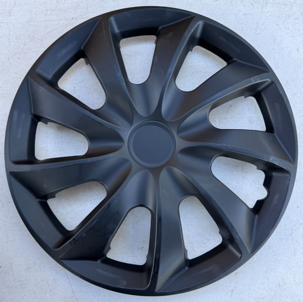 17” Matte Black Hubcaps Wheel Rim Covers For Nissan, Ford, Chrisler Pontiac 4pcs