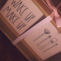 Rae Dunn Pink Makeup Brush Holder