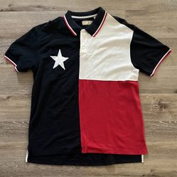 Sun River Clothing Company Texas State Flag Polo Shirt Size L 