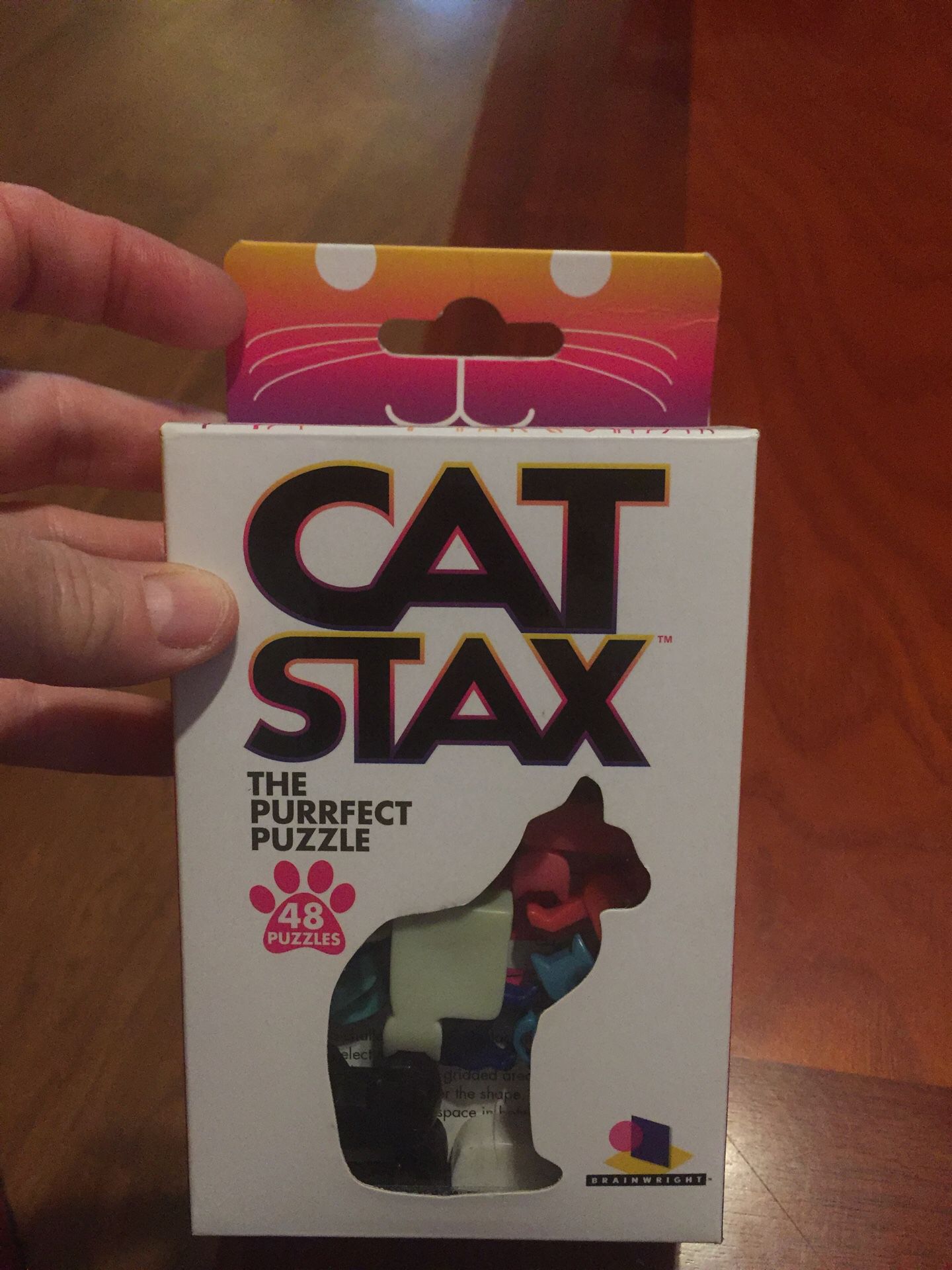 Unused Cat Stax the purrfect puzzle travel case +12 cats +48 challenge cards