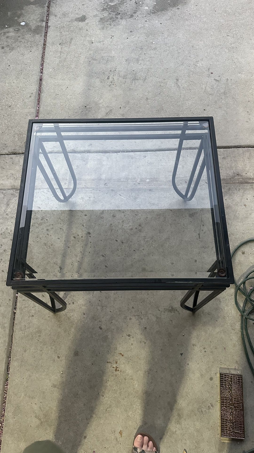Glass End Table