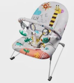Q-MIULIKE Baby Bouncer Seat Infant Seat Non-Slip Feet 3-Point Harness for Newborn 0-9 Months Up to 20lbso Giraffe Version NEW Retails: $106.99