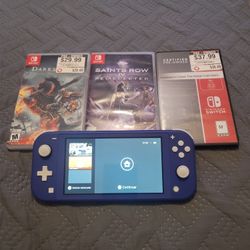 Nintendo Switch Lite W/Charger 3 Games And CASE Like New Original Selling Cheap 