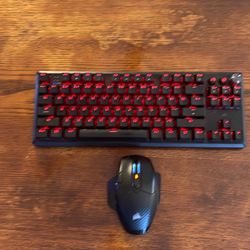 Corsair K70 Core TKL Wireless Keyboard & Dark Core RGB Pro Wireless Mouse