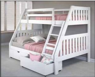 Twin Over Full Storage Bunk Bed – Space Saving Design | Free Home Delivery & Financing