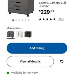 IKEA Alex Drawers On Wheels