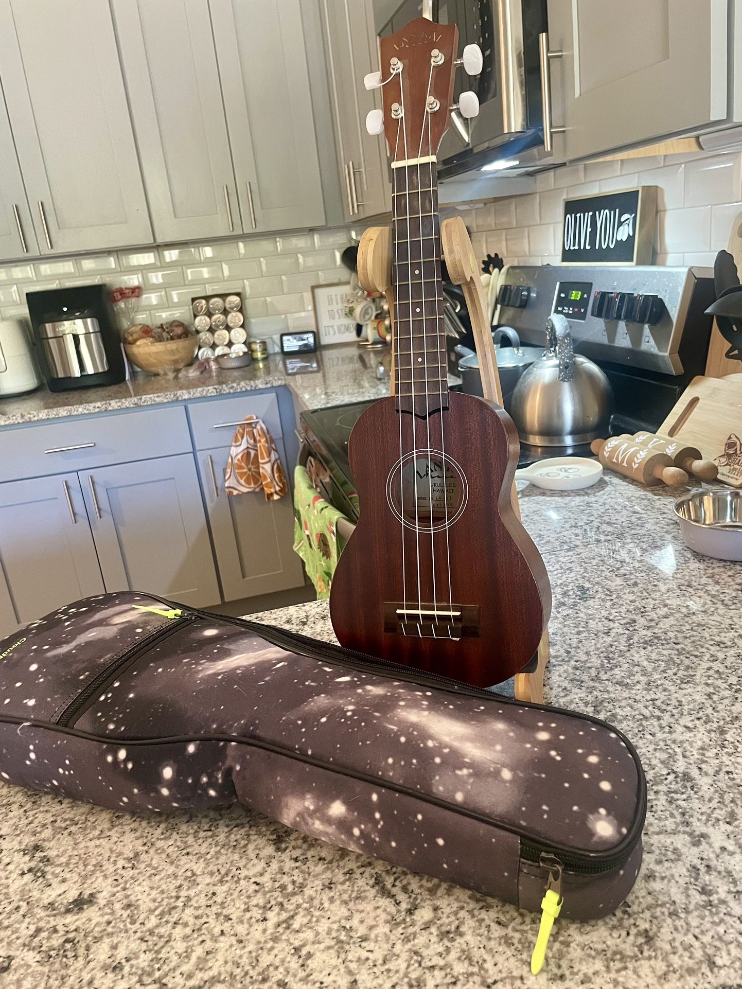 Ukulele, Case And Stand