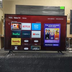 43 Inch Roku 4k Smart TCL Really Nice Tv Comes With Remote Control Shows Great Quality Clear Picture Works Perfect Guaranteed 