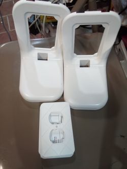 White Plastic Wall Shelf Set with Mirror