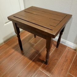 Vintage Wooden Sofa End Table Real Wood Heavy Sturdy 17x23 