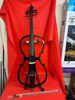 4/4 Full Size Electric Cello with New Bow, Rosin, Case $340 Firm