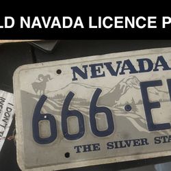 Old License Plate Man Cave Decor