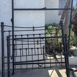 Queen Sized Bed Frame With Railing