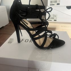 Black Strappy Heels 