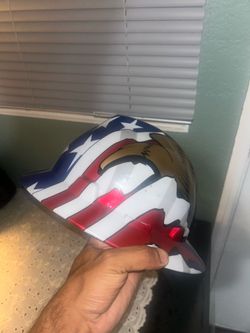 Patriotic American Flag and Eagle Full Brim Hard Hat
