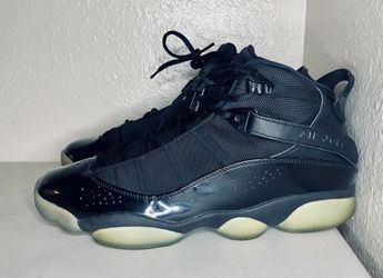 Nike Mens Air Jordan 6 Rings Black Basketball Shoes