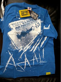 (Item is not free) all blue with white awful lot of cough syrup shirt
