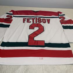 Slava Fetisov New Jersey Devils Ccm Jersey Men Xl Euc Christmas Tree Sewn Mic