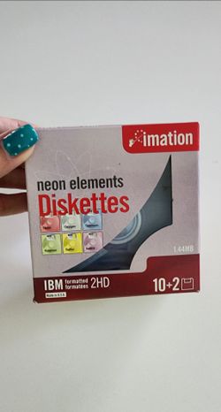 New Vintage Imation Neon 3.5 Floppy Disks 💾 Disquetes Imation Neon