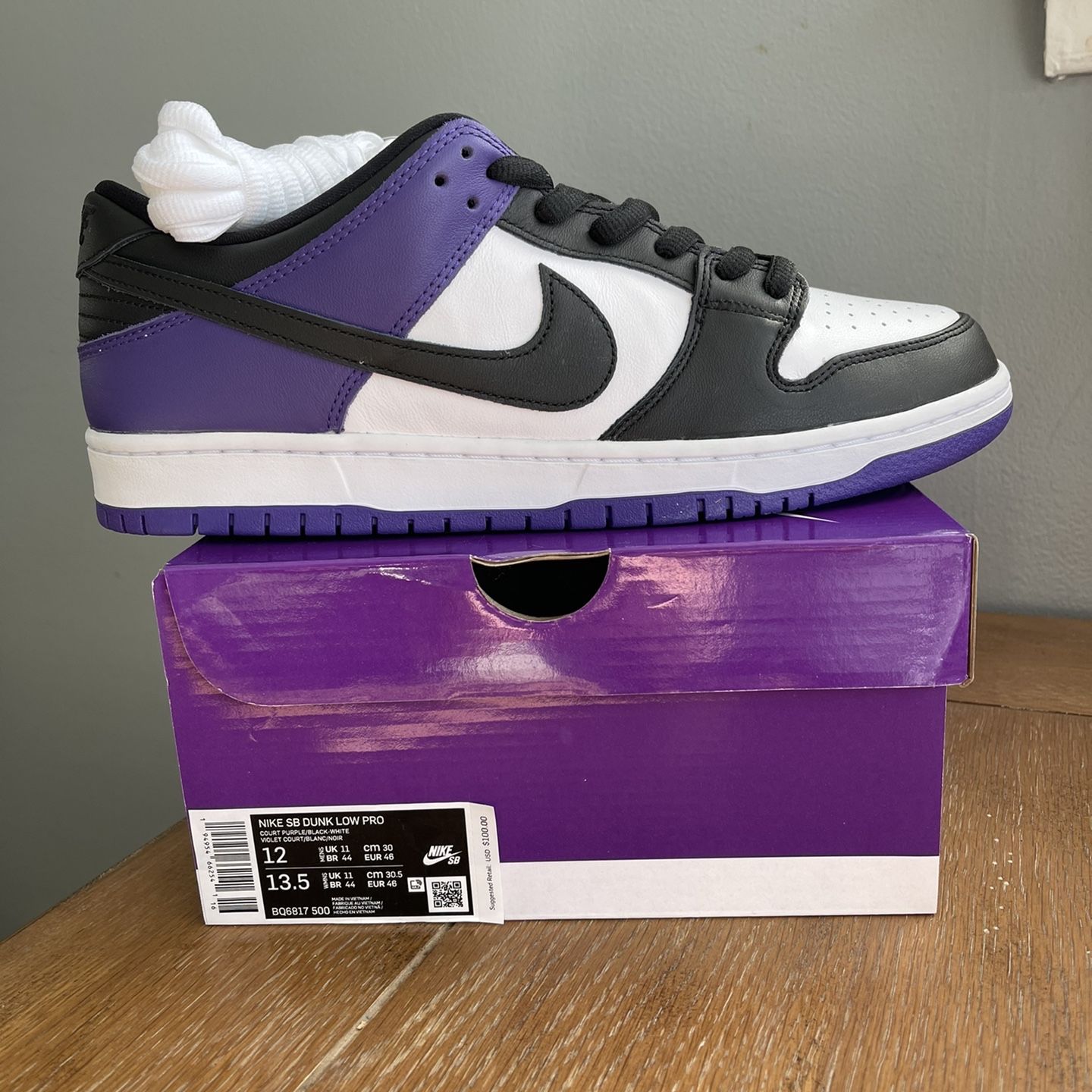 Nike SB Dunk Low Court purple size 12