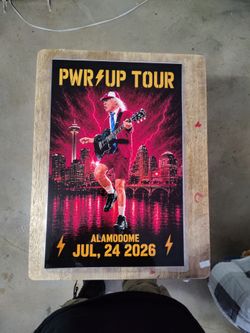 AC/DC power up tour alamodome July 24th 2026 poster 11x17