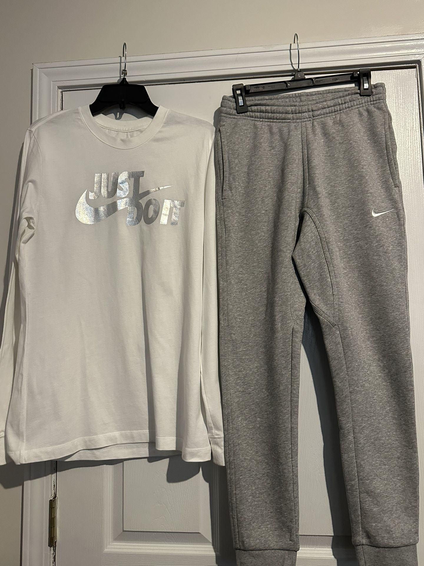 Small Nike Joggers and White Shirt Reflective ($45 for whole outfit)