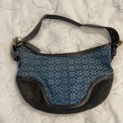Vintage Teal Coach Hobo 