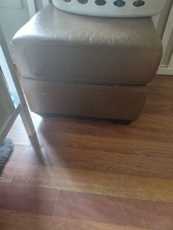 Leather love seat
