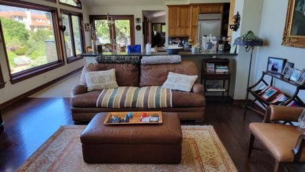 Brown Leather Couch
