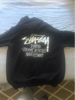 Stüssy x Dover Street Market Singapore Pullover Hoodie (Black) XL