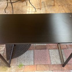 Rectangle Black Solid Wood Table