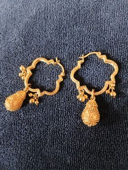 Golden Dangle Earrings