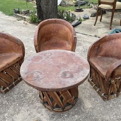 Kids Vintage Table (table W/ 3 Chairs.