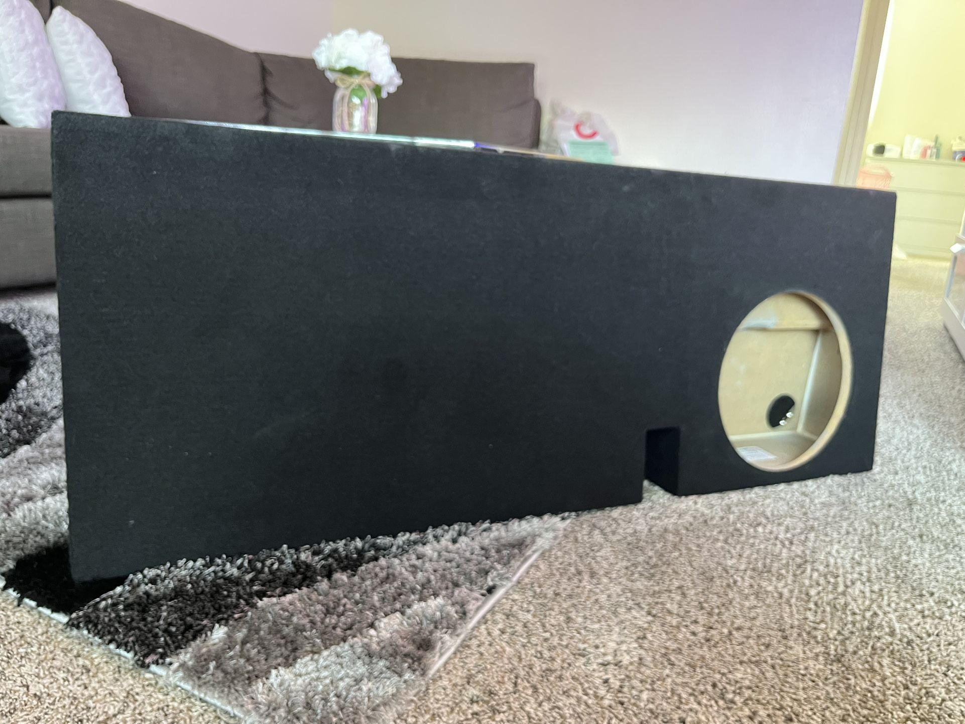 Black 12” Single Ported Sub Box