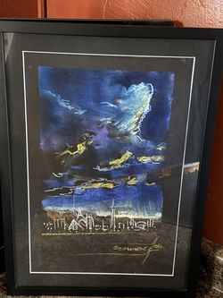 Original Chalk Artwork – Signed Local Artist – Framed – 22x16